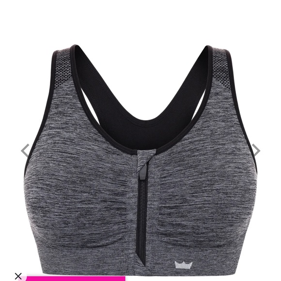 SHEFIT Lounge Bra Graphite Gray Black Size Small Sports Bra Workout Athletic NWT - Picture 5 of 13